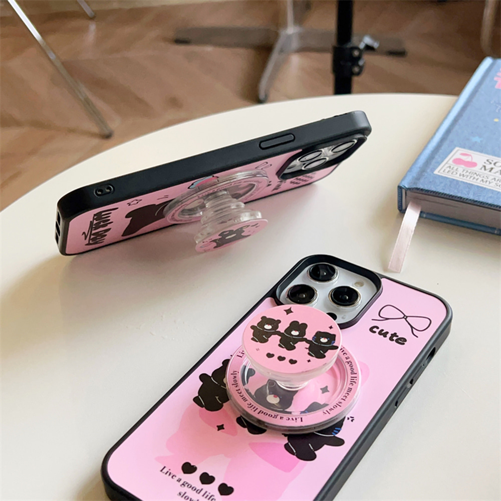 맥세이프 스마트톡 세트 아이폰 13 핑크 토끼 케이스